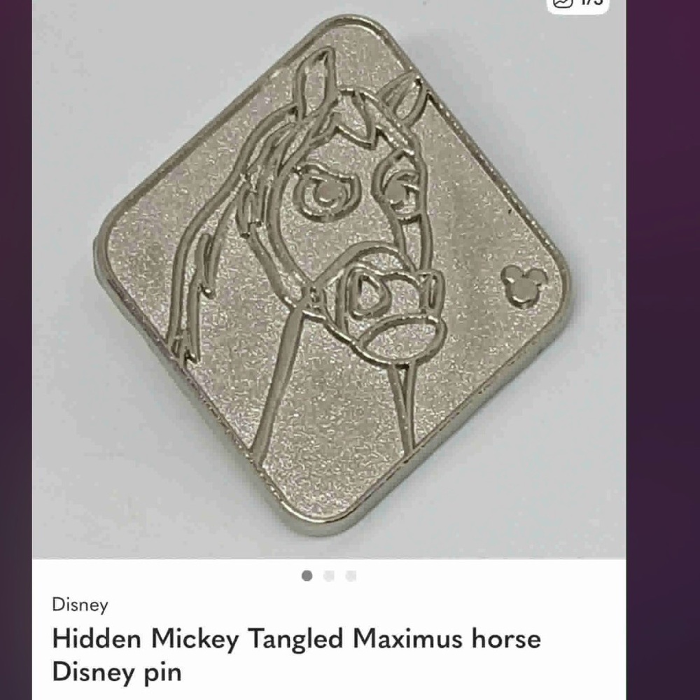Disney Hidden Mickey Tangled Maximus Horse Pin